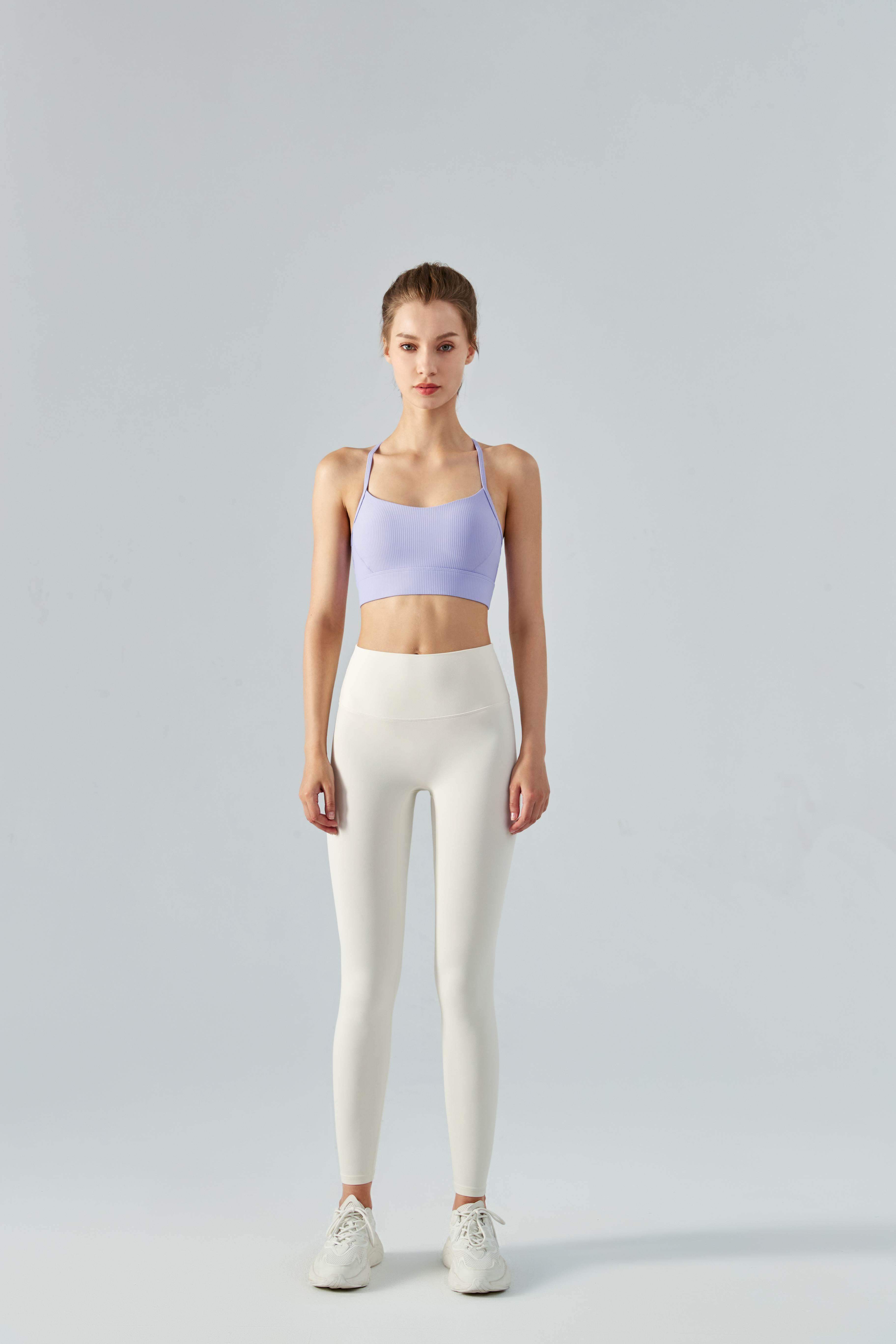 Ribbed Halter Sports Bra