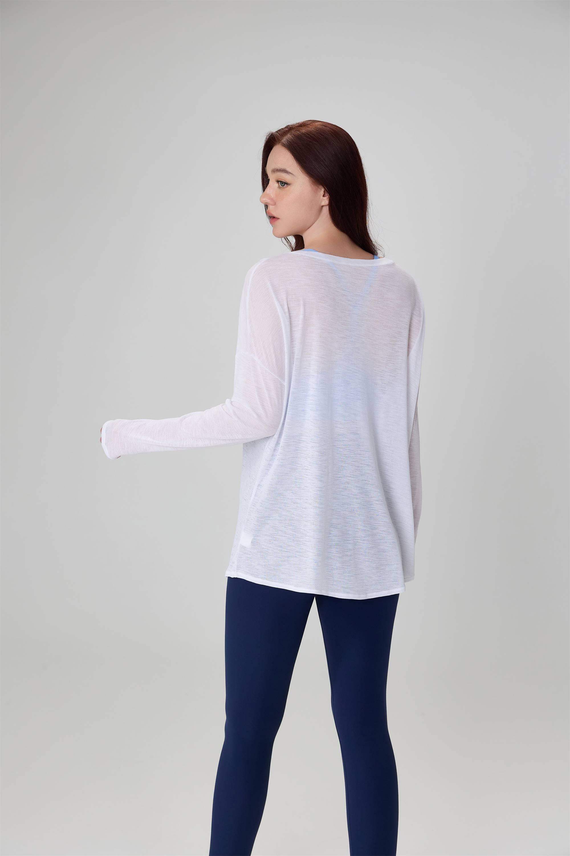 Loose-Fit Breathable Slub Yarn Sports Top