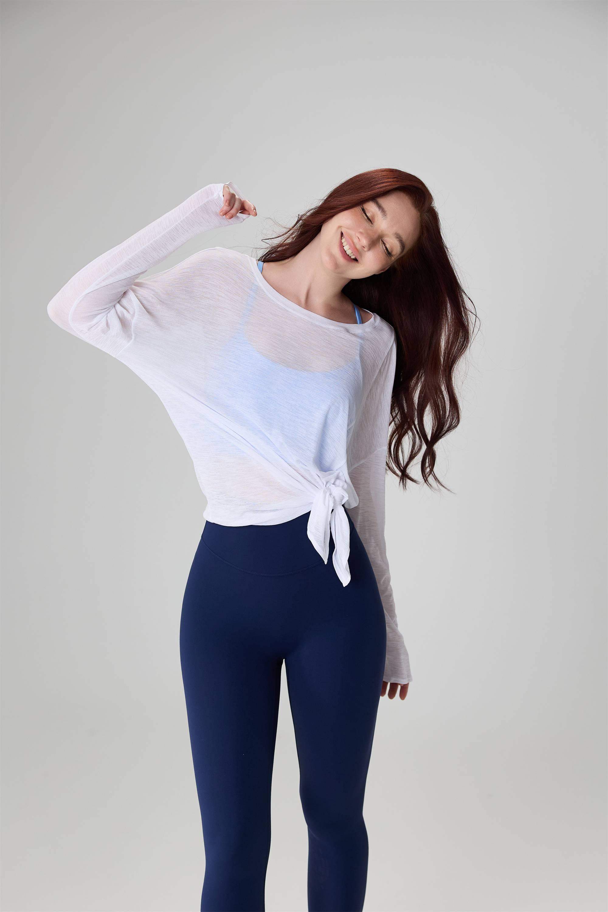 Loose-Fit Breathable Slub Yarn Sports Top