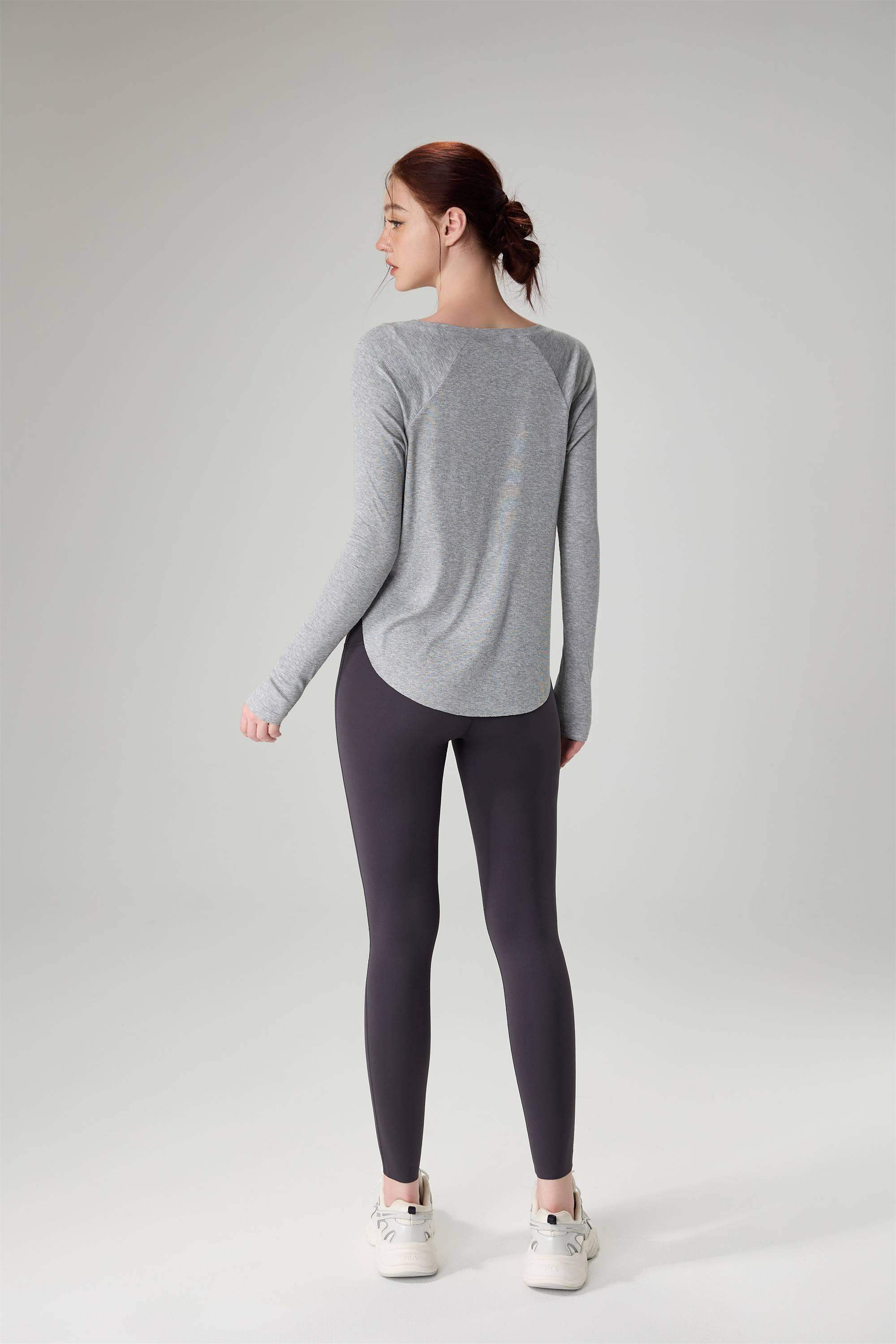 Loose-Fit Breathable Slub Yarn Sports Top