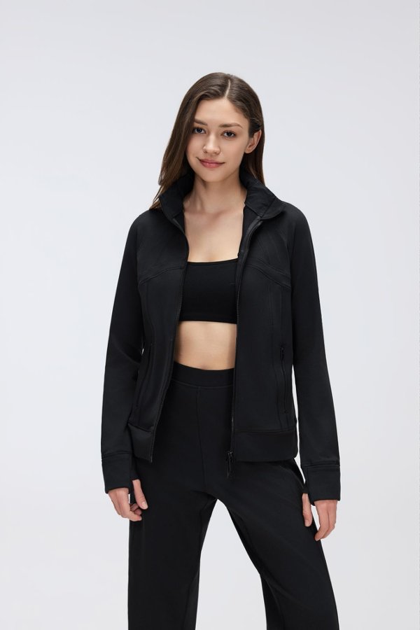 Women's Sports Stripe Zipper Jacket