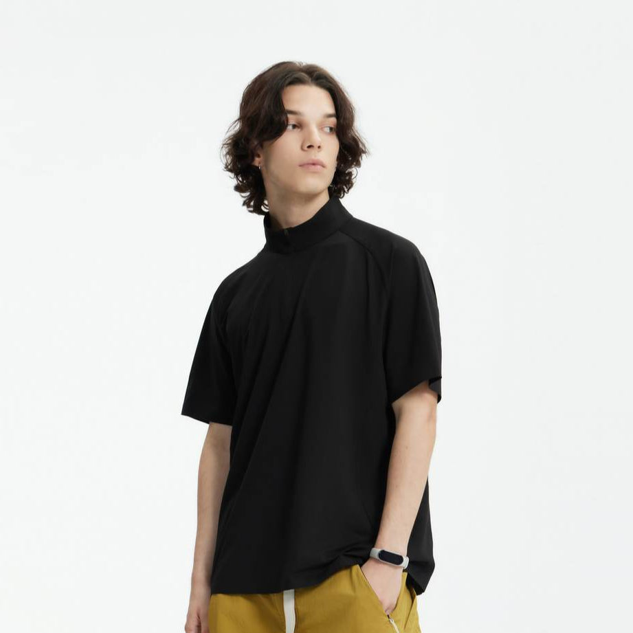 UPF 50+ Ultrasonic Bonded Zip-Up Sports Tee