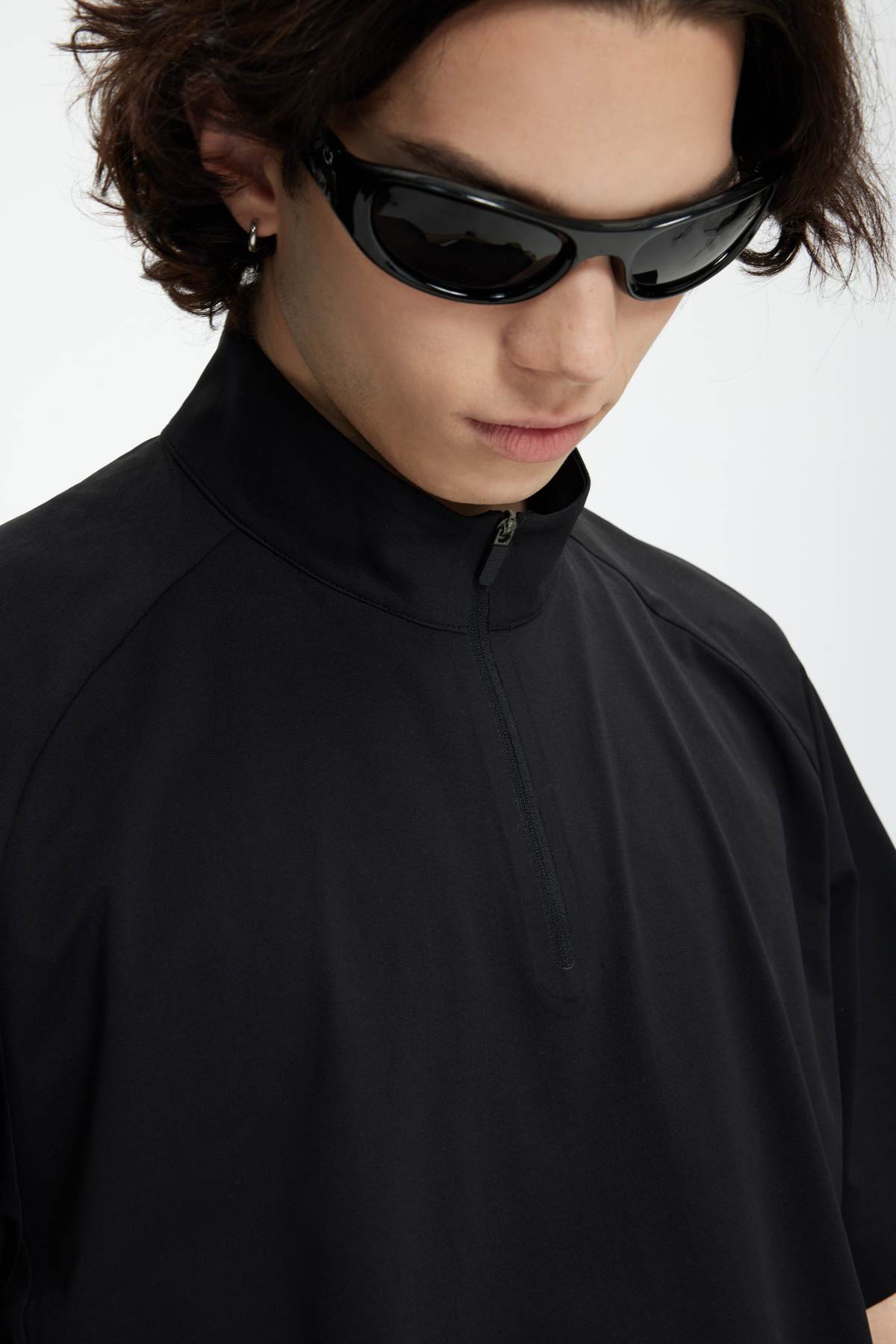 UPF 50+ Ultrasonic Bonded Zip-Up Sports Tee