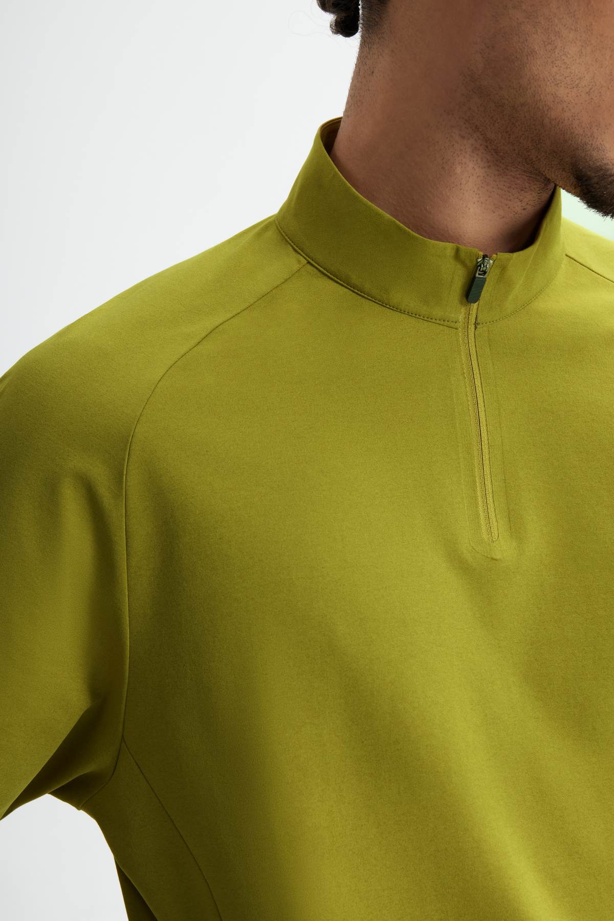 UPF 50+ Ultrasonic Bonded Zip-Up Sports Tee
