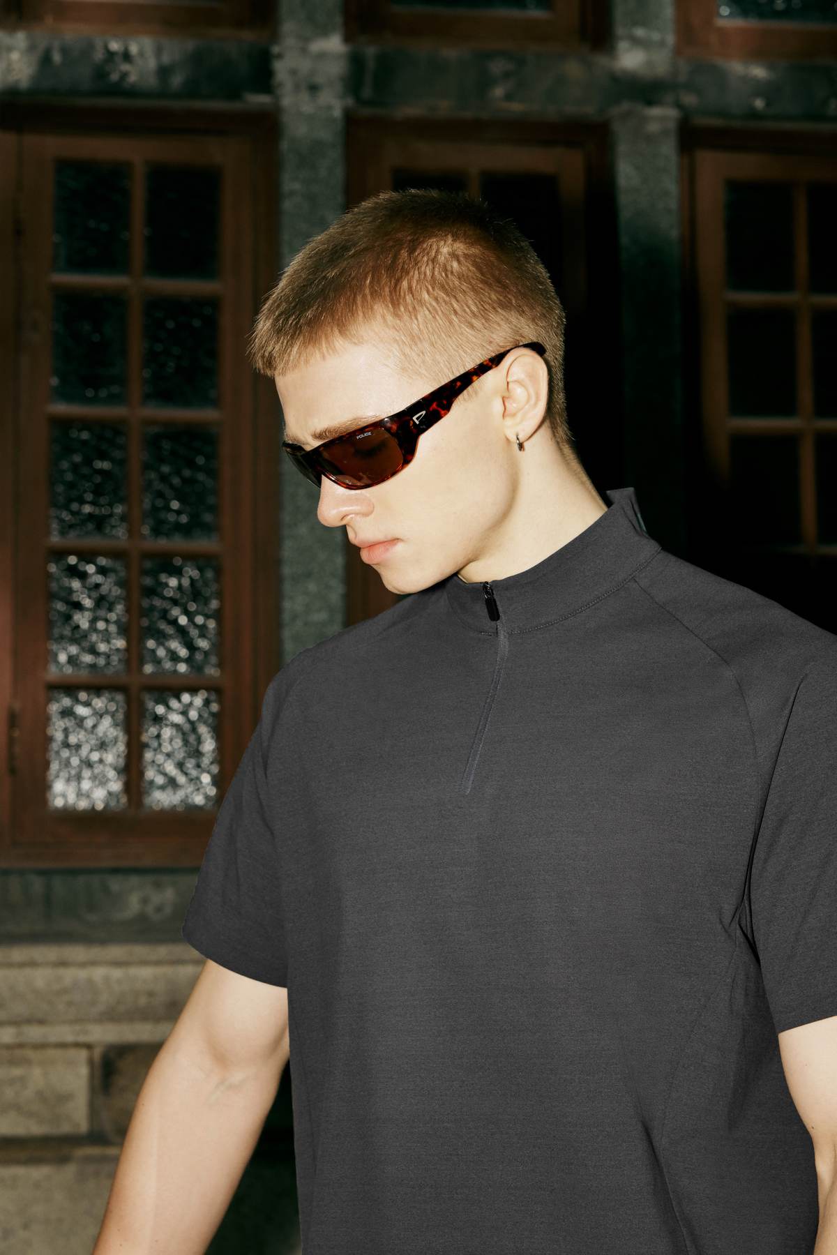 UPF 50+ Ultrasonic Bonded Zip-Up Sports Tee