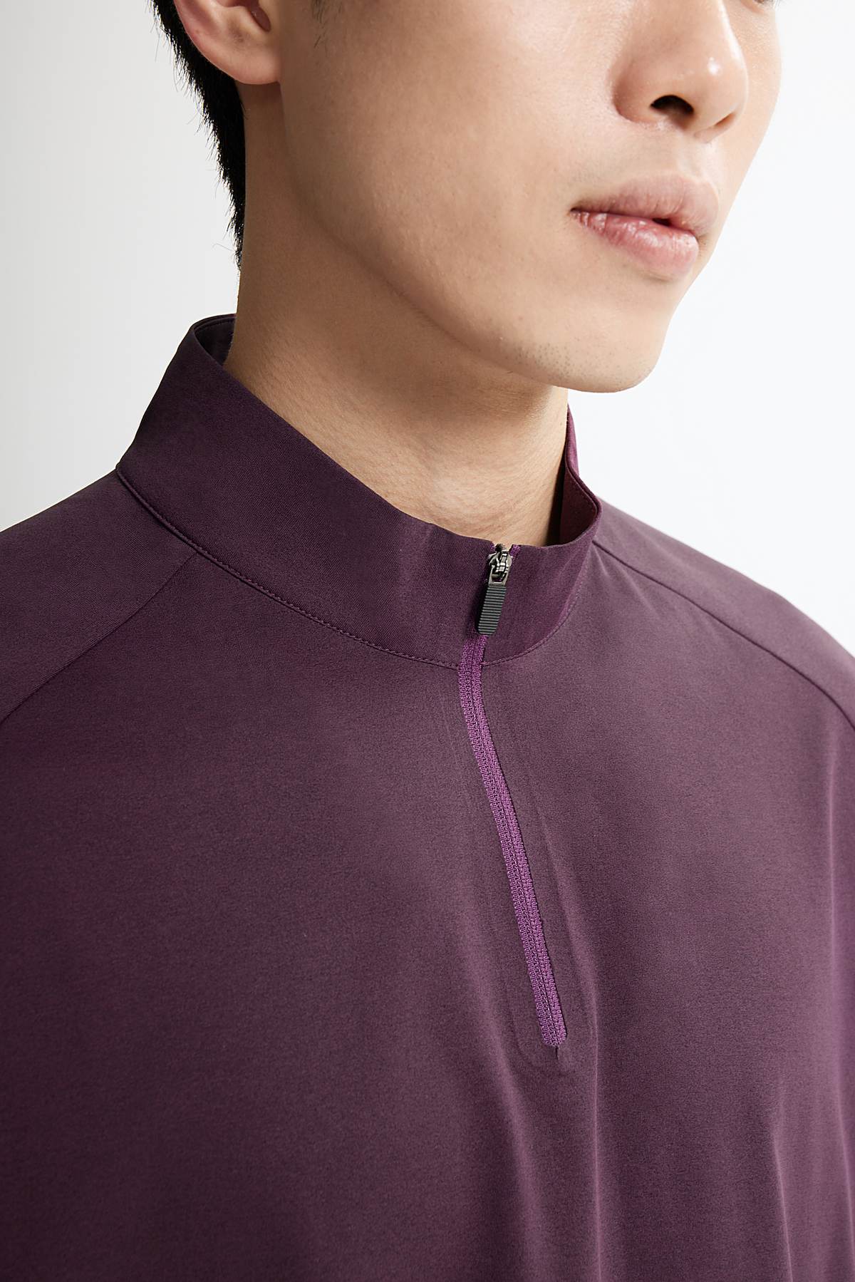 UPF 50+ Ultrasonic Bonded Zip-Up Sports Tee
