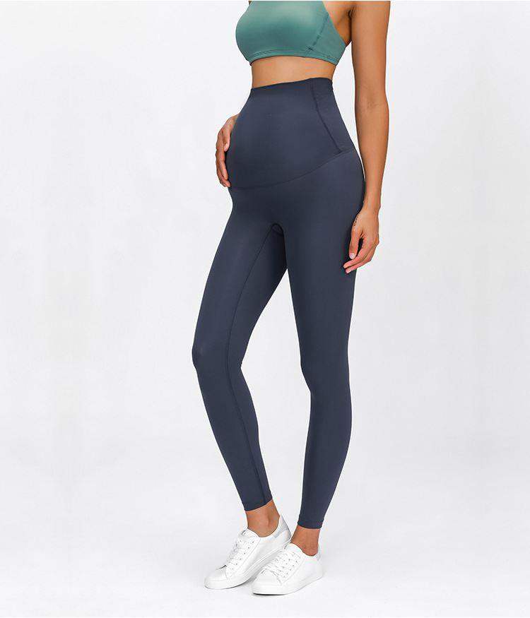 High-Waisted Belly-Wrap Maternity Yoga Leggings