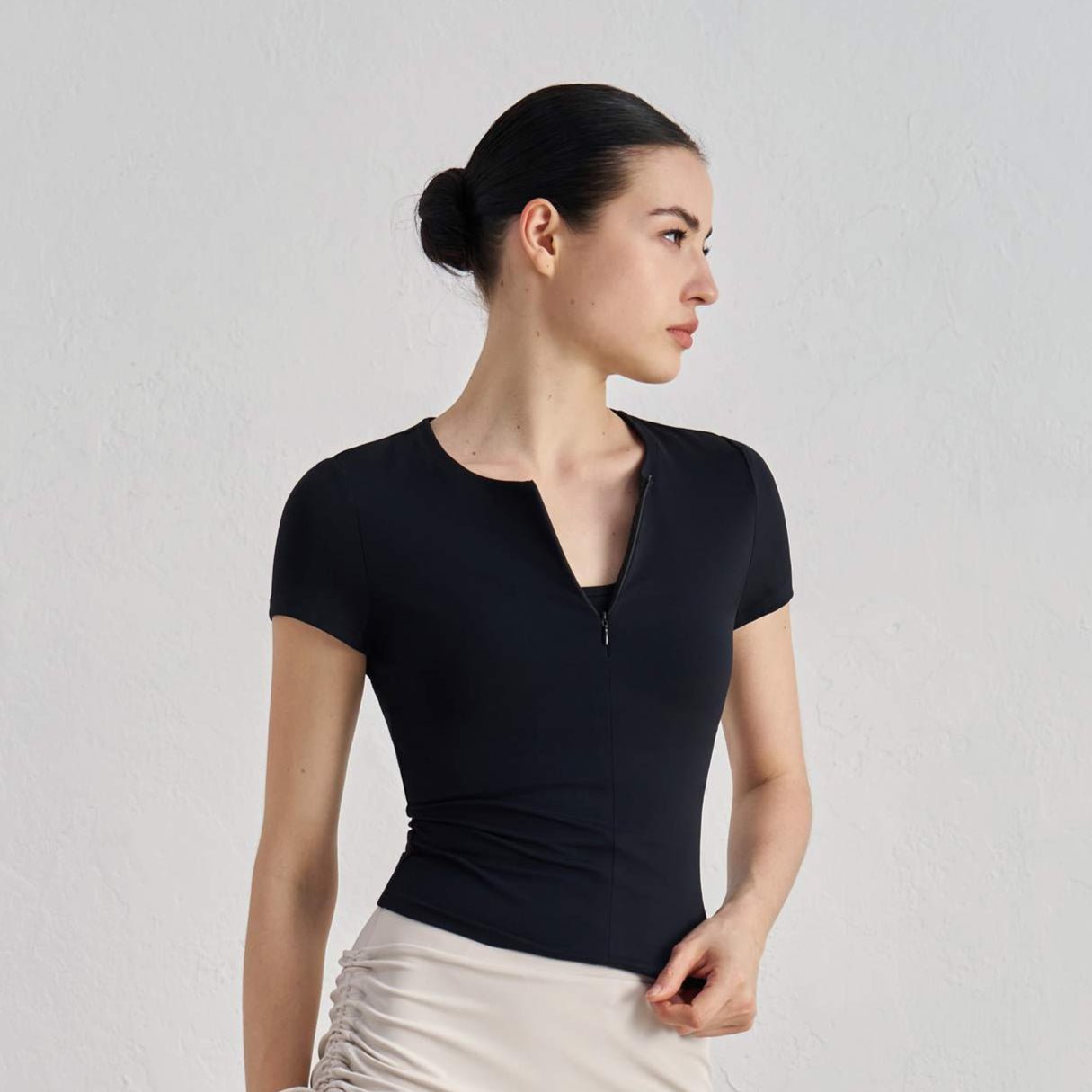 Sleek & Sculpted Short-Sleeve Yoga Top