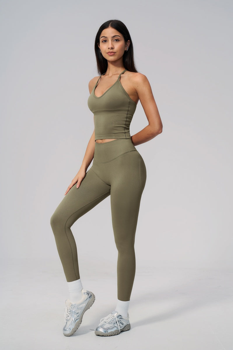 Women Sport Halterneck Pants Set