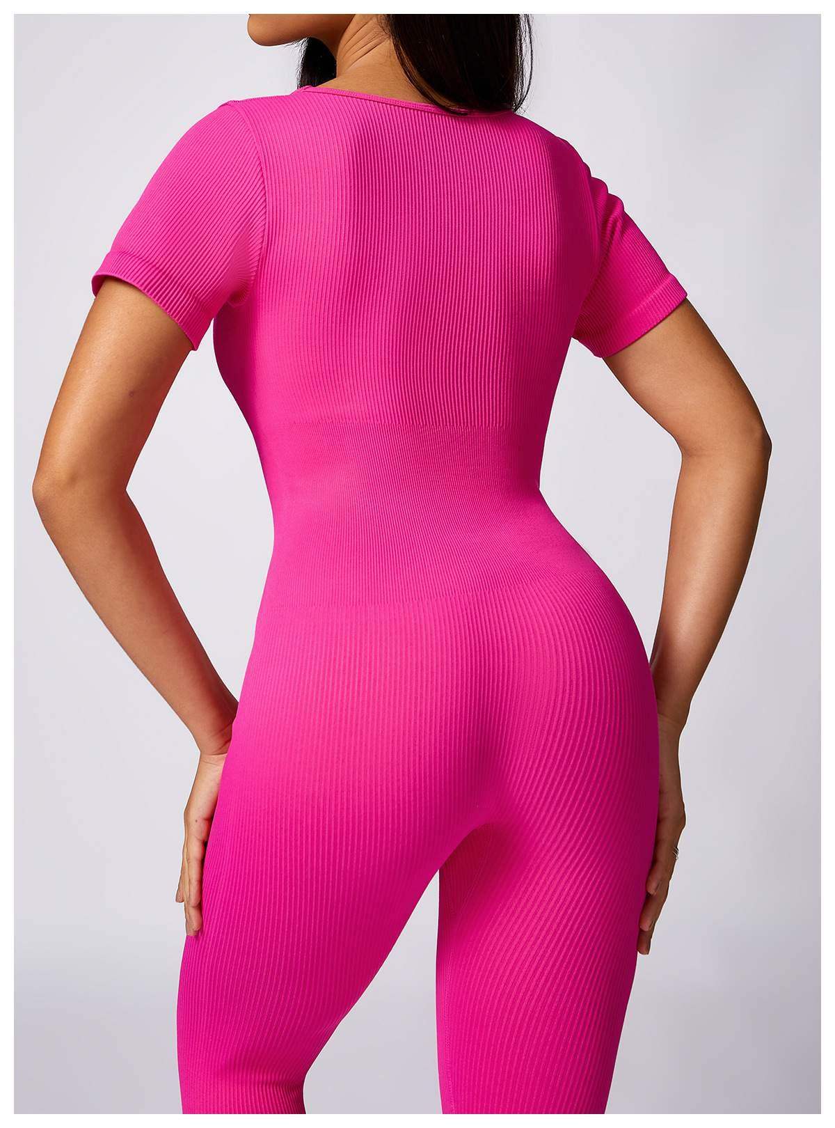 Ribbed Seamless Yoga Bodysuit