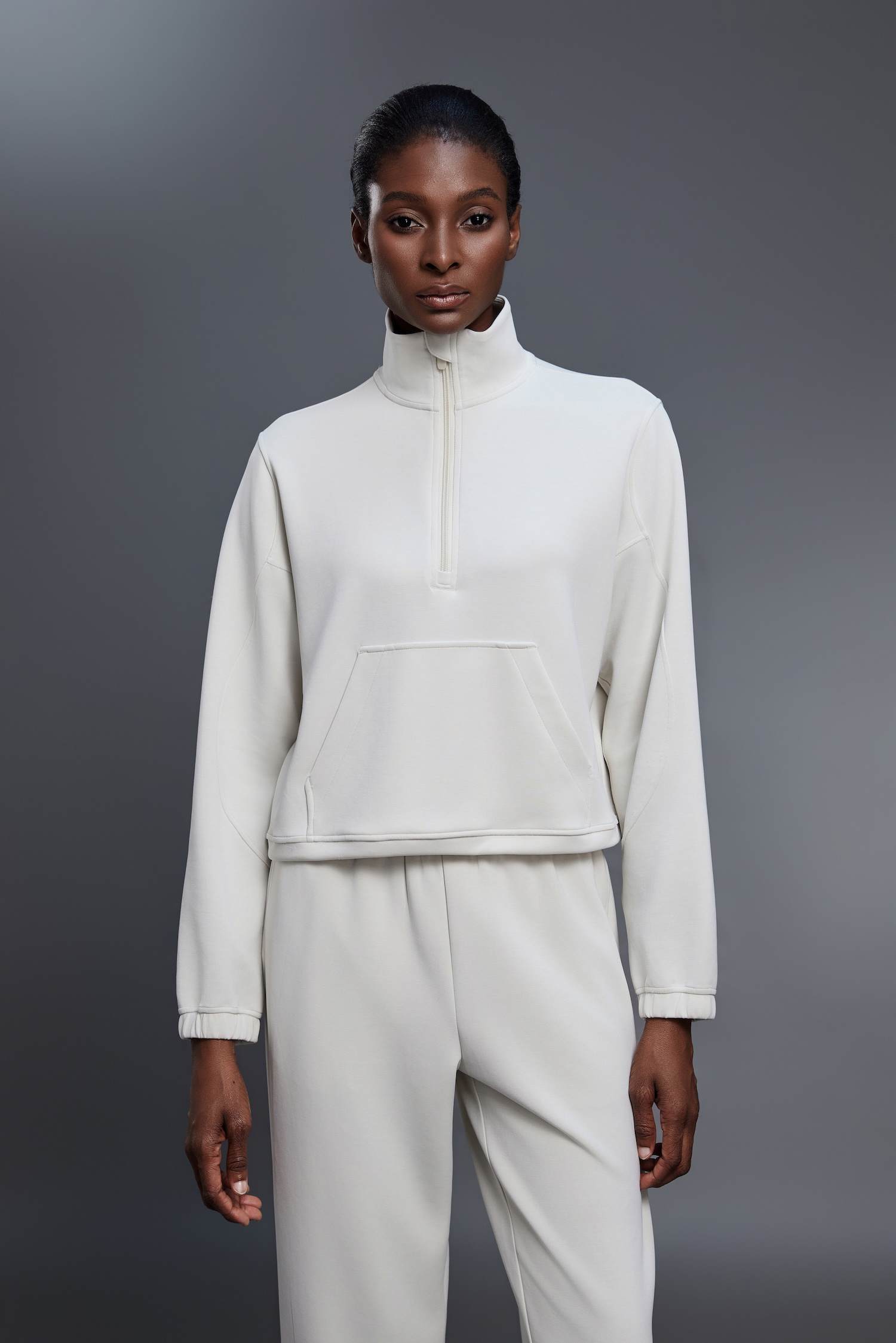 Women's Half-Zip Stand Collar Pullover