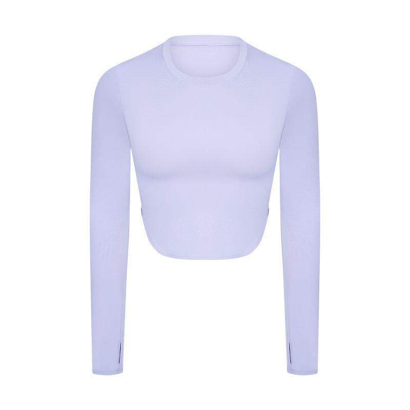 Fitness Long-Sleeved T-shirt With Side Seam Slits