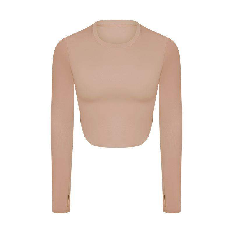 Fitness Long-Sleeved T-shirt With Side Seam Slits