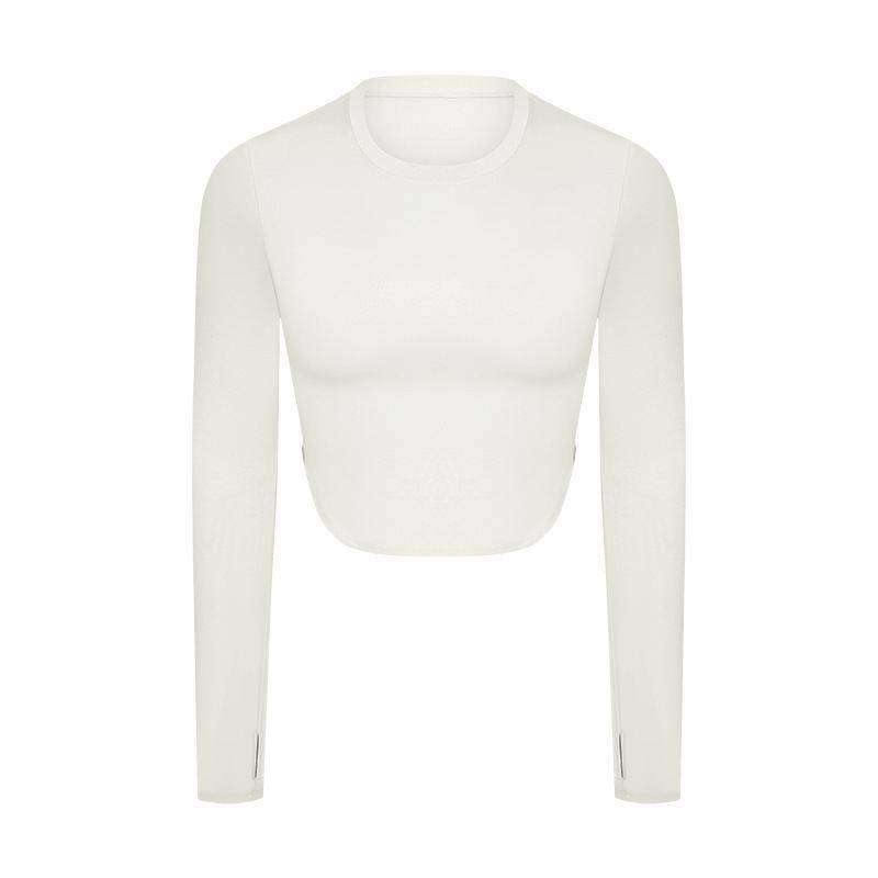 Fitness Long-Sleeved T-shirt With Side Seam Slits