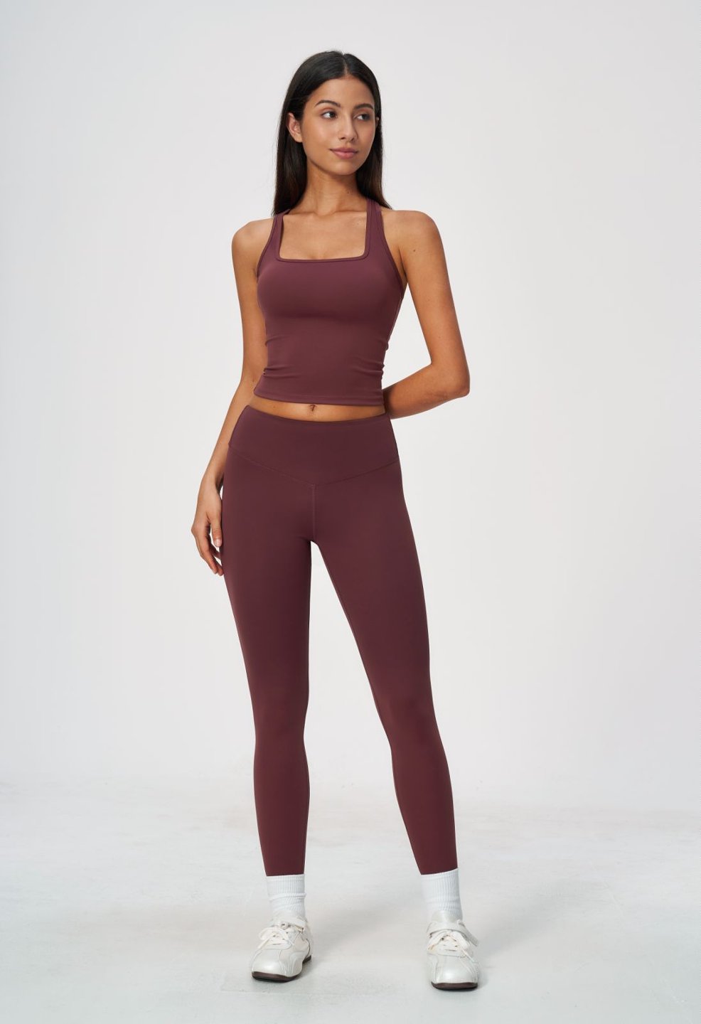 Women's Tank Sleeve Tight Fit Seamless Pants Set