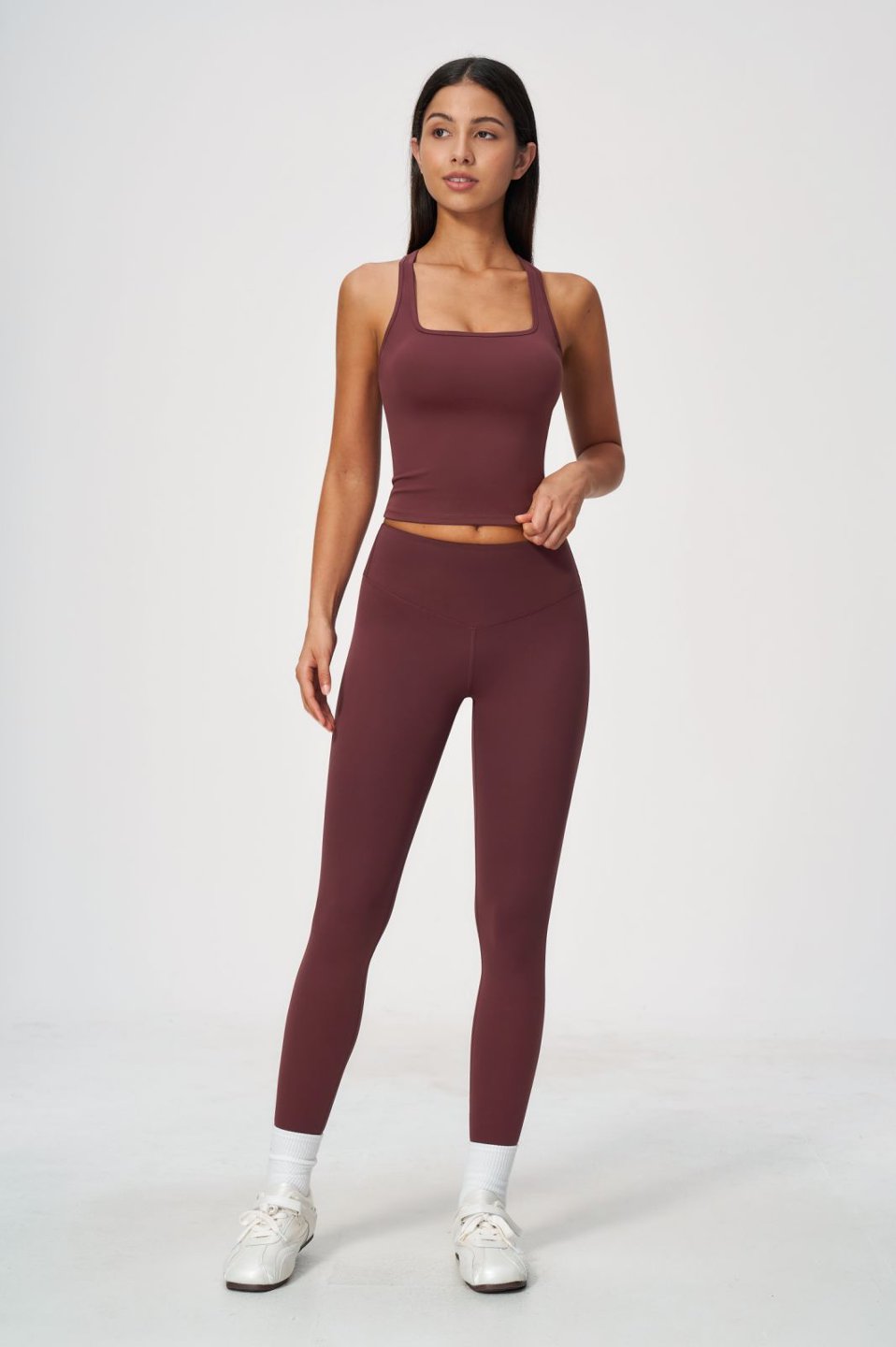 Women's Tank Sleeve Tight Fit Seamless Pants Set