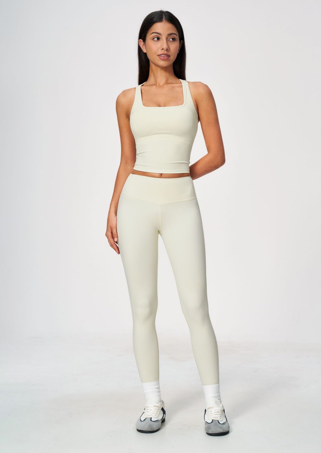 Women's Tank Sleeve Tight Fit Seamless Pants Set