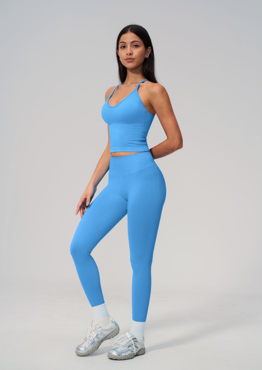 Women Sport Halterneck Pants Set