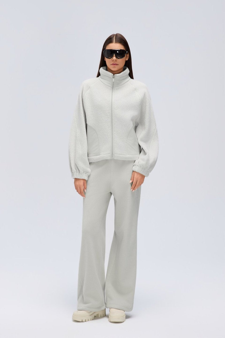 Women's Fleece-Lined Stand-Collar Thermal Jacket