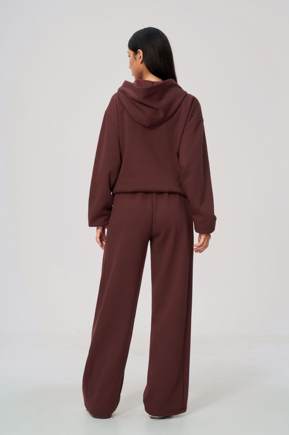 Women's Fleece-Lined Oversized Fit Zip-Up Jacket Pants Set