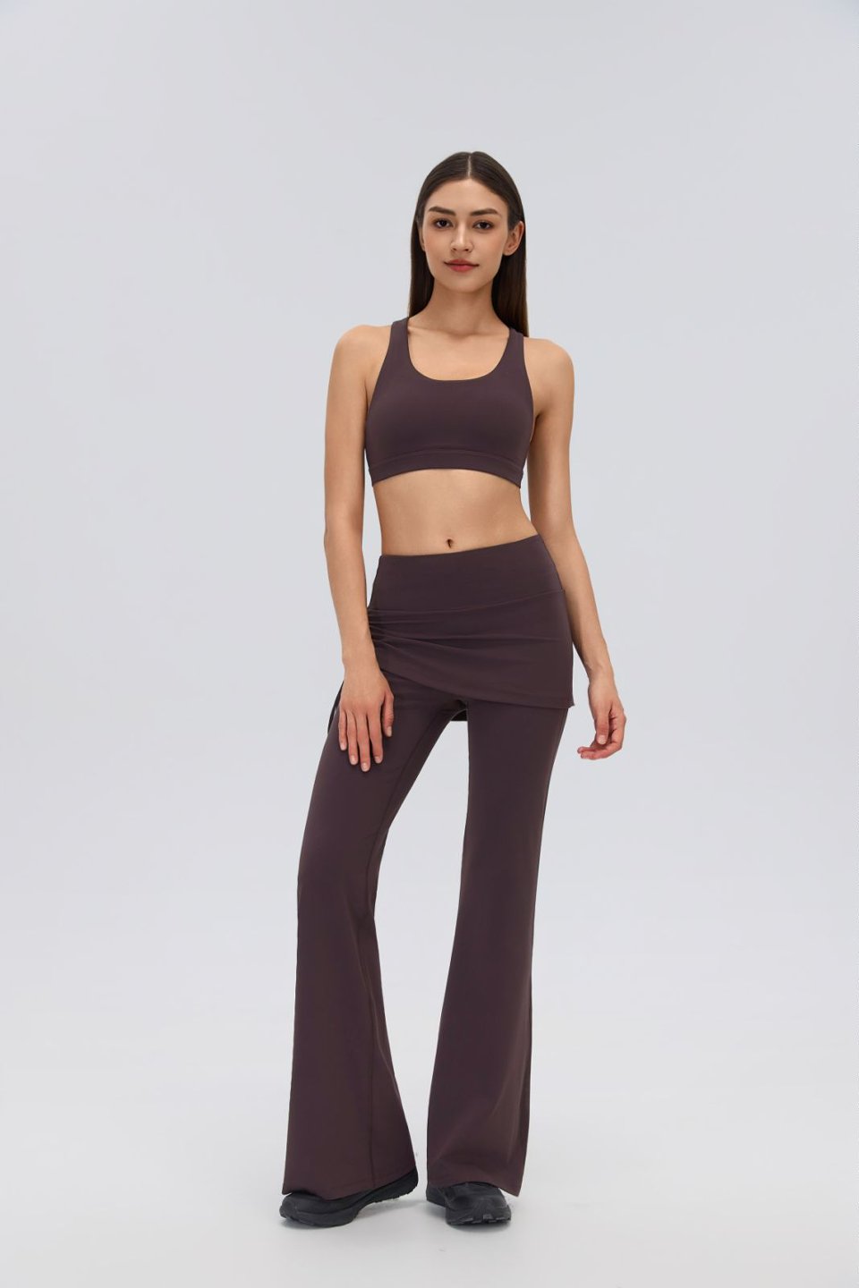 Women's Sports Bra and Flare Leggings Set