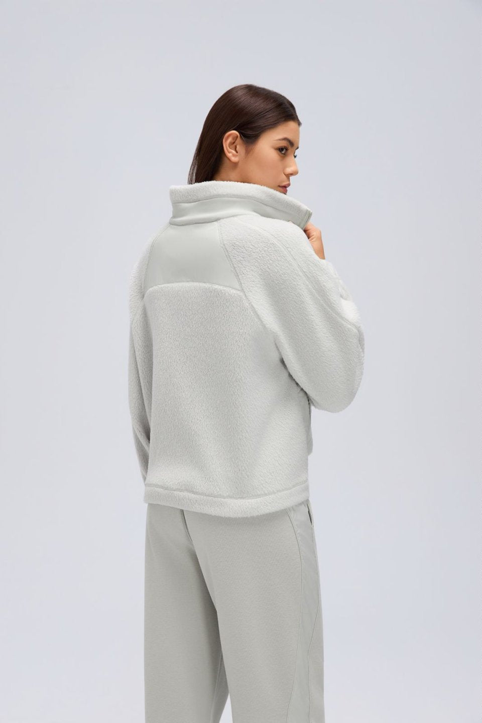 Women's Fleece-Lined Stand-Collar Thermal Jacket