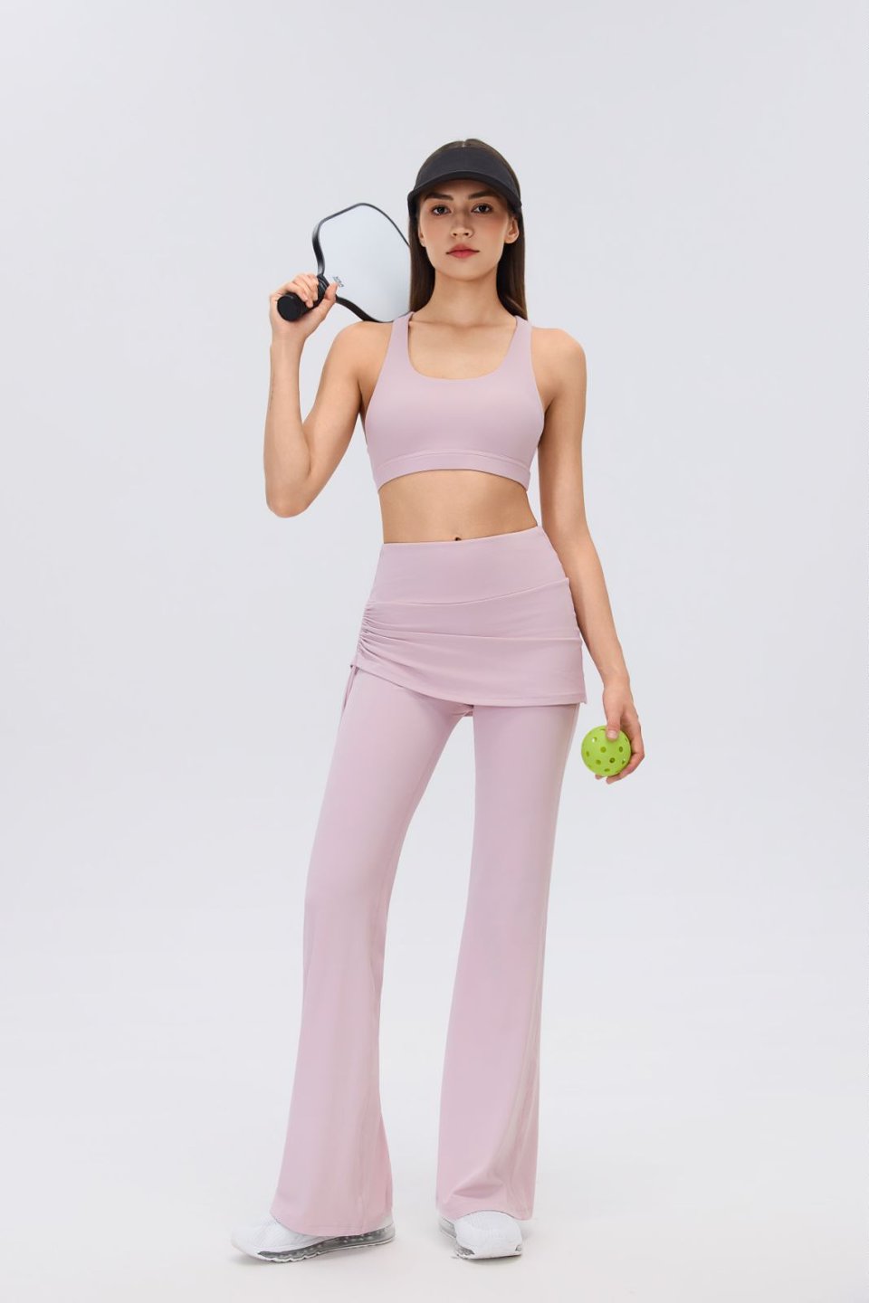 Women's Sports Bra and Flare Leggings Set