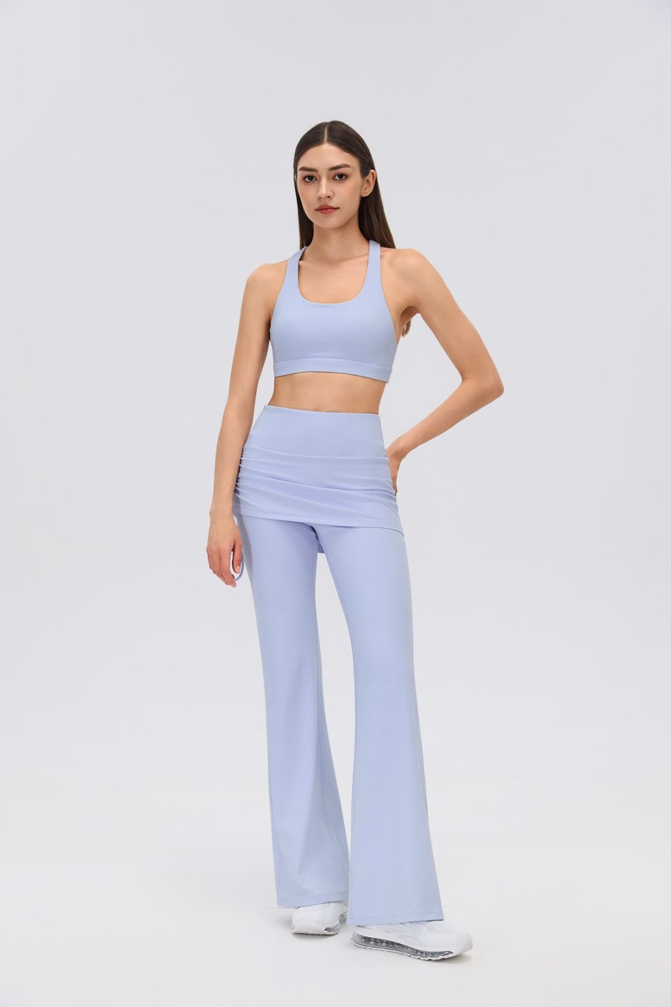 Women's Sports Bra and Flare Leggings Set