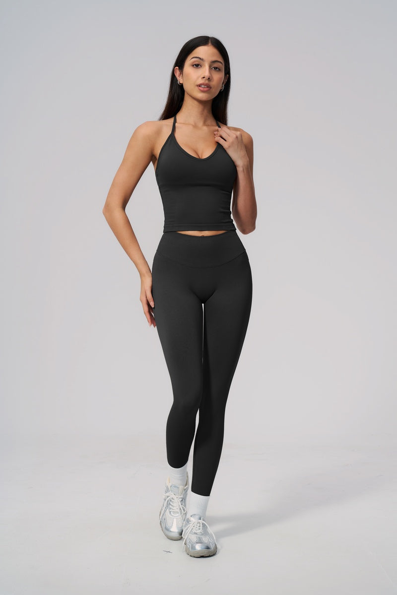 Women Sport Halterneck Pants Set