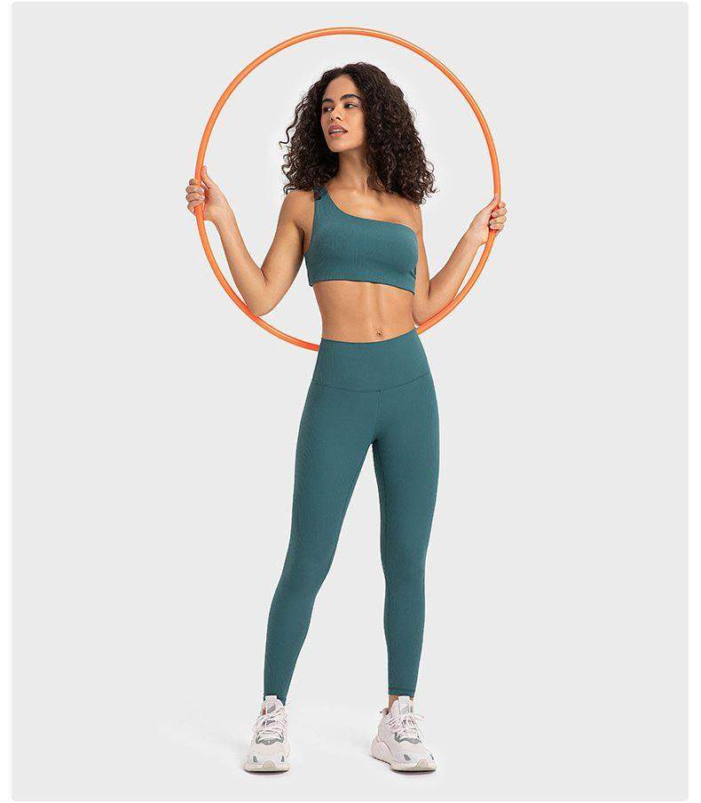 Ribbed Single Strap Sports Bra