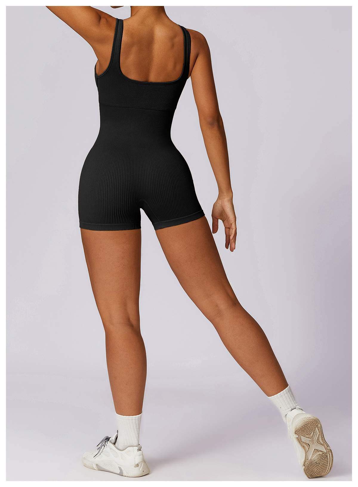 Ribbed Seamless Yoga Bodysuit