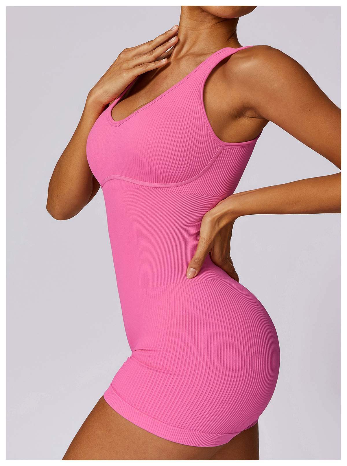 Ribbed Seamless Yoga Bodysuit