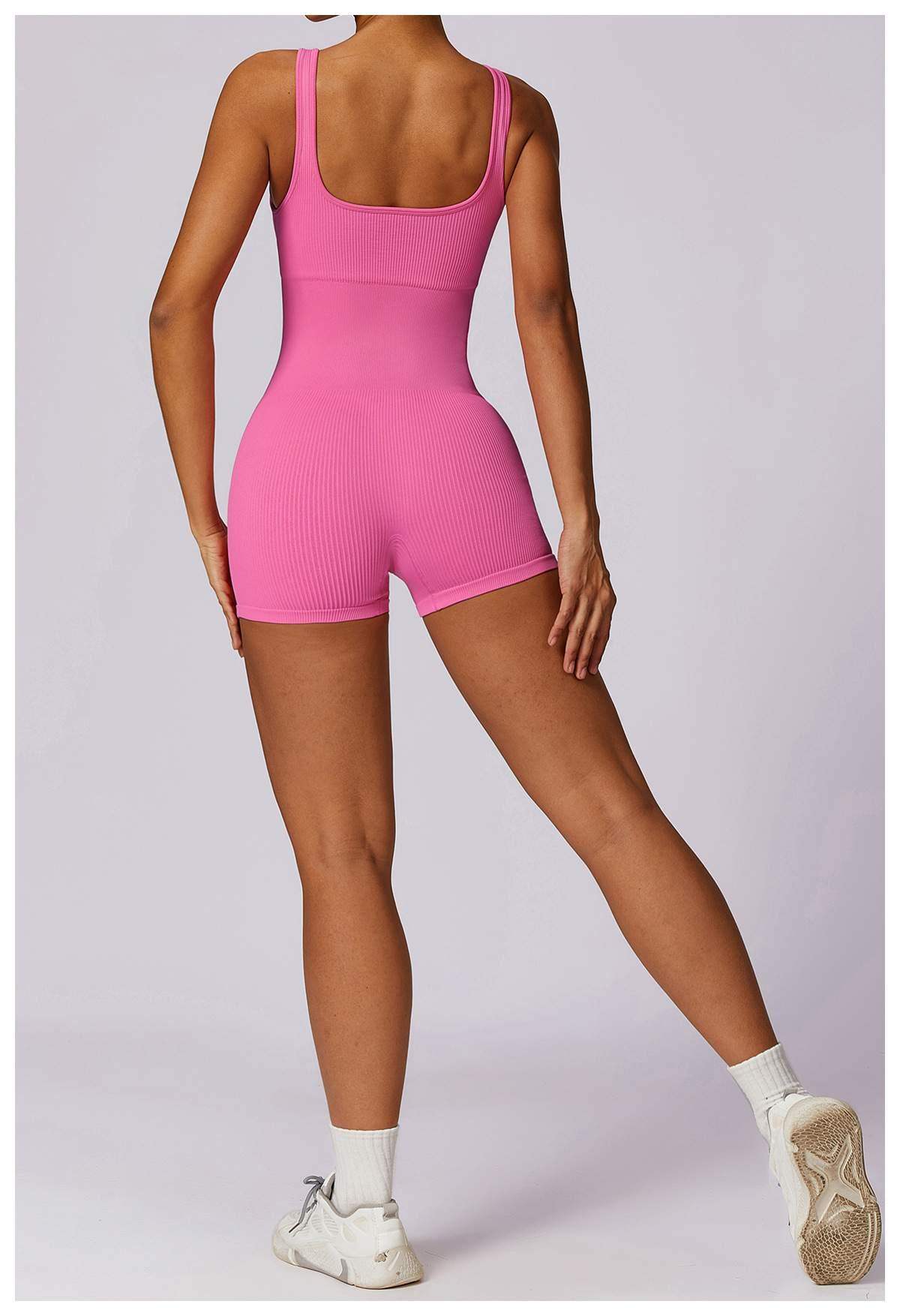 Ribbed Seamless Yoga Bodysuit
