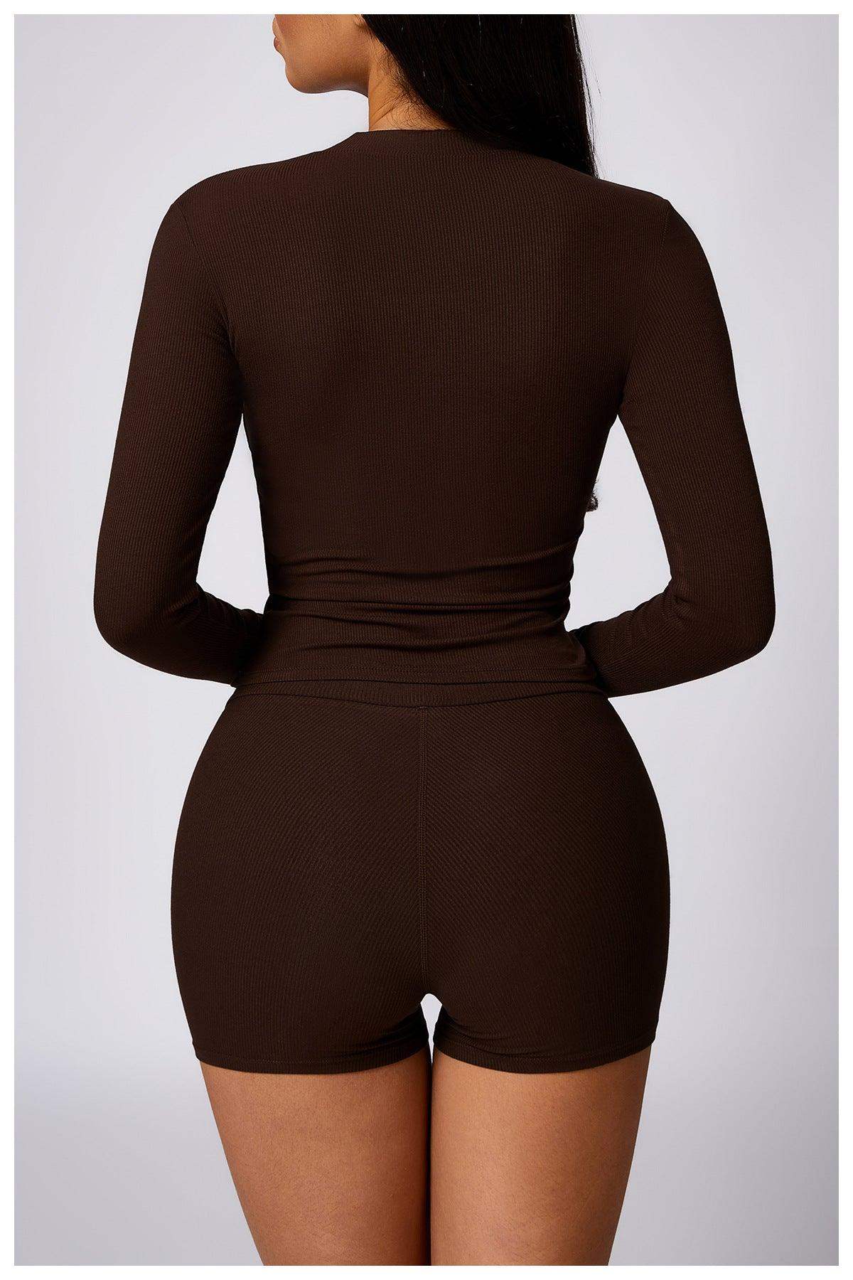 Tight-Fitting Long-Sleeve Yoga Suit