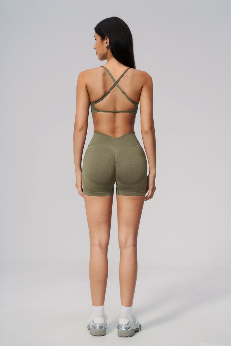 Women Sport Halterneck Shorts Set