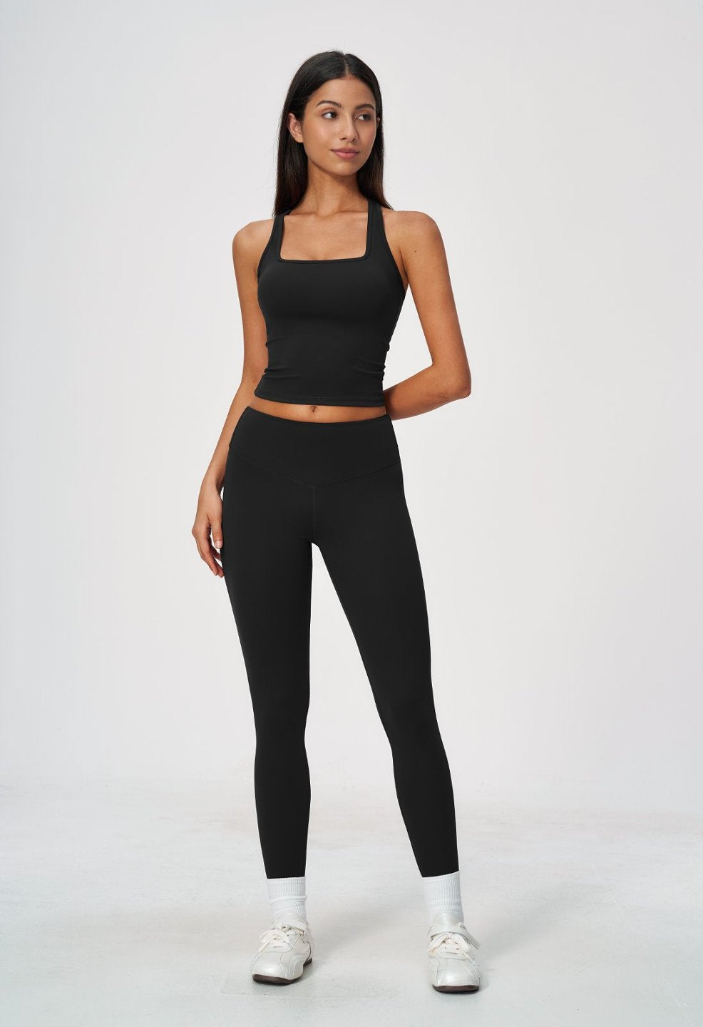 Women's Tank Sleeve Tight Fit Seamless Pants Set