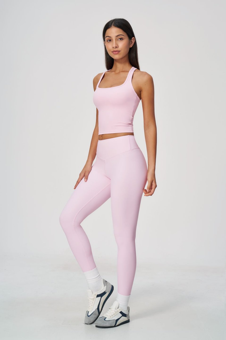 Women's Tank Sleeve Tight Fit Seamless Pants Set